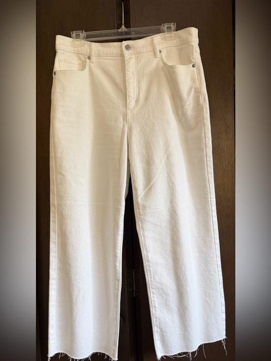 LOFT Denim - LOFT White Wide-Leg Crop Women's Jeans